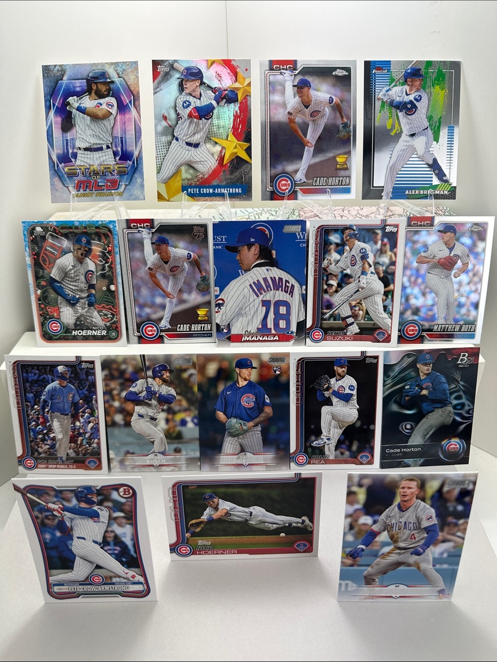 Cubs Pete Crow-Armstrong +Horton Rookies/Bregman/Swabson SMLB/Suzuki lot of 17